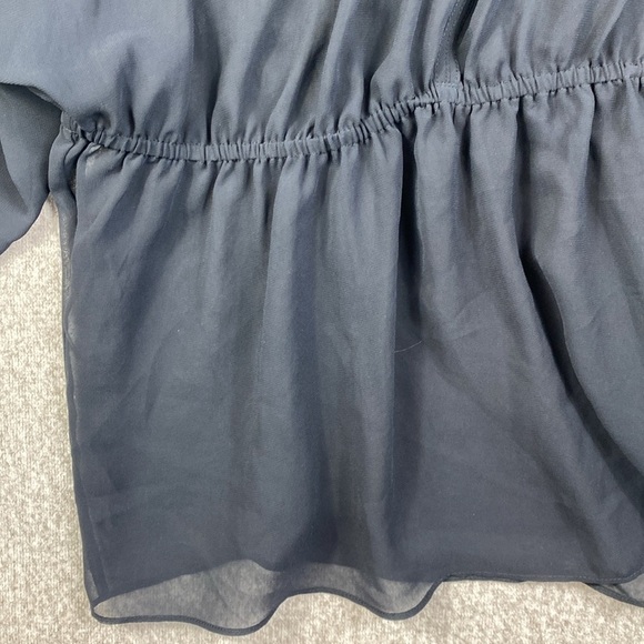 Tory Burch sheer blouse or swim coverup kimono sleeves and elastic waistband - Picture 6 of 7